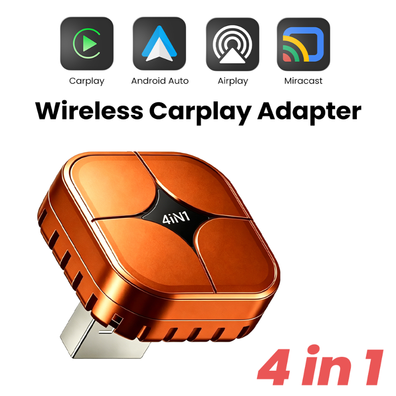 Mini Electronics Gadgets - 4-in-1 Wireless CarPlay Adapter Mini USB